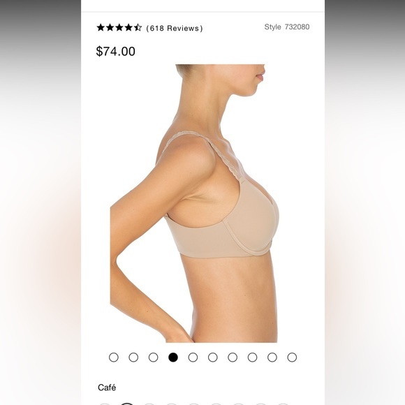 Natori‎ Pure Luxe Full Fit Nude Bra - Cafe - Picture 2 of 7